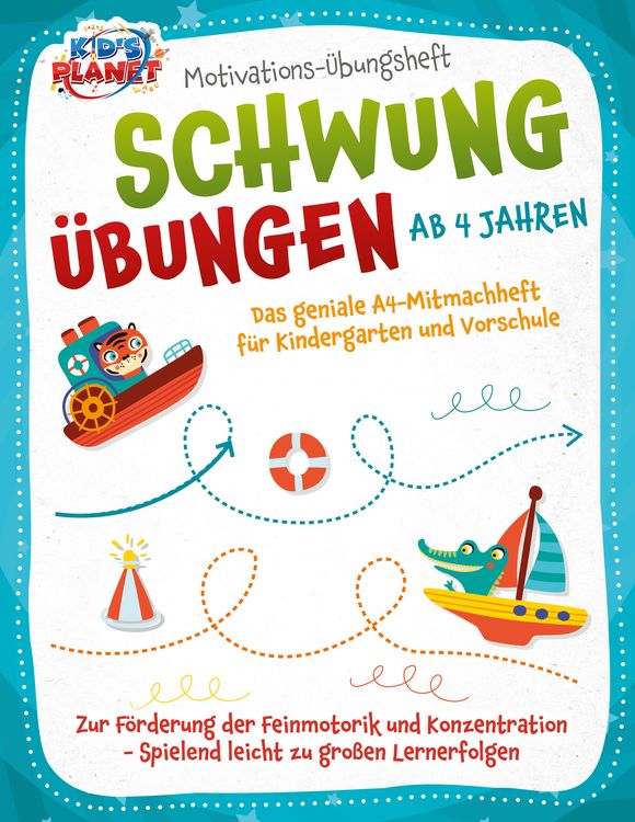 Produktbild: Motivations-&Uuml;bungsheft! Schwung&uuml;bungen ab 4 Jahren: Das geniale A4-Mitmachheft f