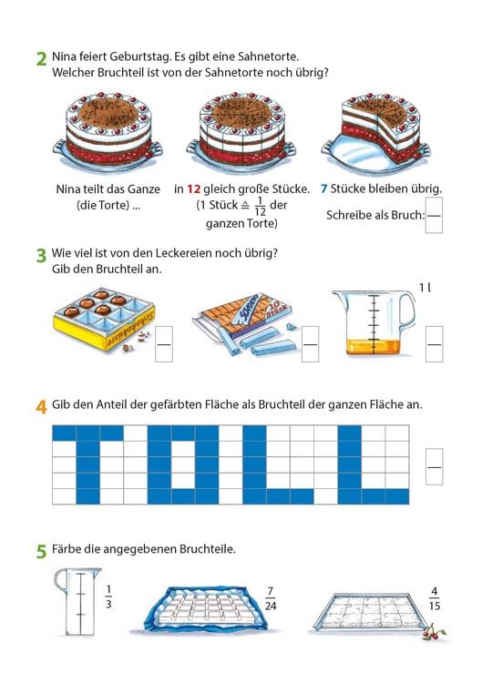 Produktbild: Bruchrechnen ab 6. Klasse, A5-Heft