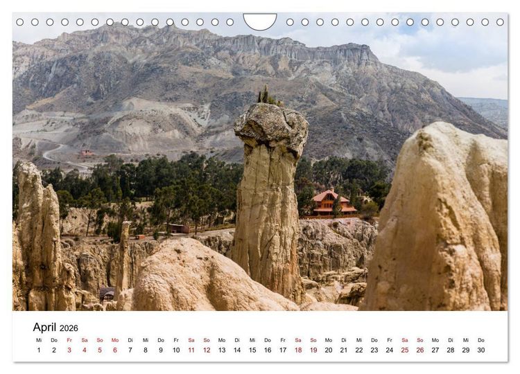 Produktbild: Bolivien - Einzigartige Landschaft (Wandkalender 2026 DIN A4 quer), CALVENDO Monatskalender