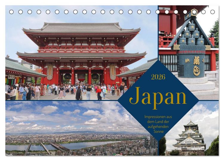 Produktbild: Japan - Impressionen aus dem Land der aufgehenden Sonne (Tischkalender 2026 DIN A5 quer), CALVENDO Monatskalender