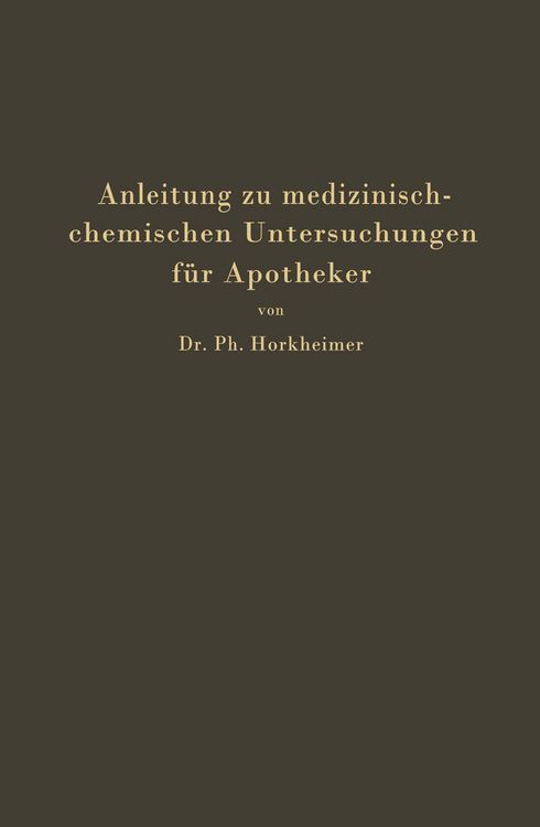 Produktbild: Anleitung zu medizinisch-chemischen Untersuchungen f&uuml;r Apotheker