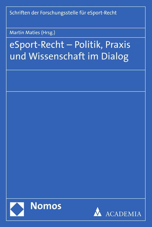 Produktbild: ESport-Recht - Politik, Praxis und Wissenschaft im Dialog