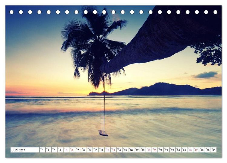 Produktbild: Seychellen Strandfeeling (Tischkalender 2027 DIN A5 quer), CALVENDO Monatskalender