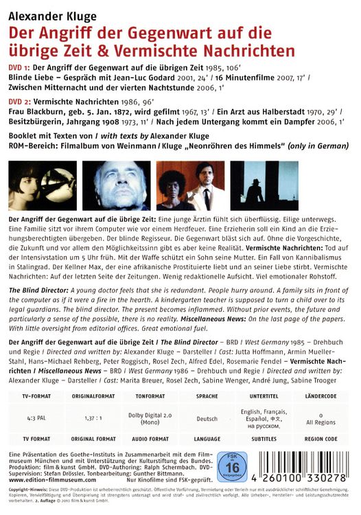 Produktbild: Der Angriff der Gegenwart auf die &uuml;brige Zeit/Vermischte Nachrichten - Edition Filmmuseum [2 DVDs]