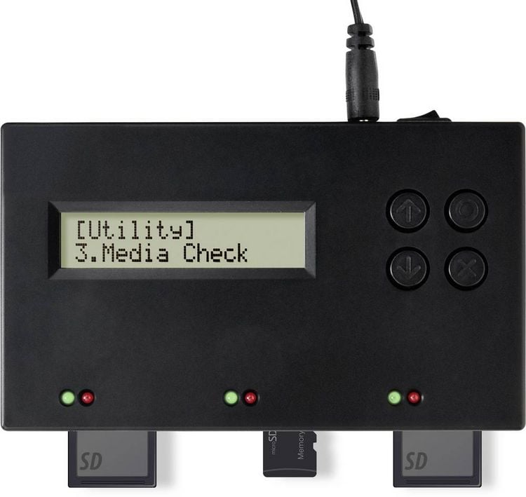 Produktbild: Renkforce RF-SDD-300 Speicherkarten-Kopierstation SD, SDHC, SDXC, microSD, microSDHC, microSDXC mit L&ouml;schfunktion