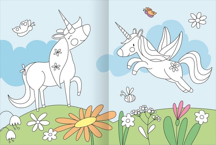 Produktbild: Mein gro&szlig;es buntes Malbuch &ndash; Einh&ouml;rner