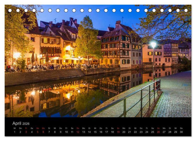 Produktbild: Stra&szlig;burg Impressionen (Tischkalender 2026 DIN A5 quer), CALVENDO Monatskalender