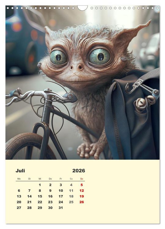 Produktbild: Kleine Gangster. Lustige Monster im Alltag (Wandkalender 2026 DIN A3 hoch), CALVENDO Monatskalender
