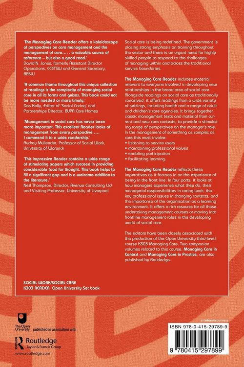 Produktbild: The Managing Care Reader