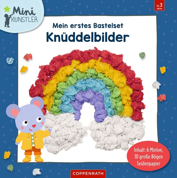 Produktbild: Mein 1. Bastelset: Kn&uuml;ddelbilder Regenbogen (Mini-K&uuml;nstler)