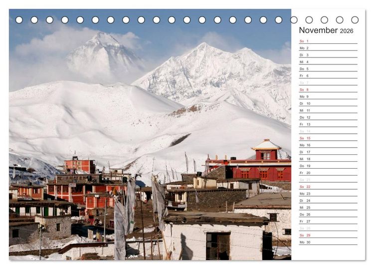 Produktbild: Nepal (Tischkalender 2026 DIN A5 quer), CALVENDO Monatskalender