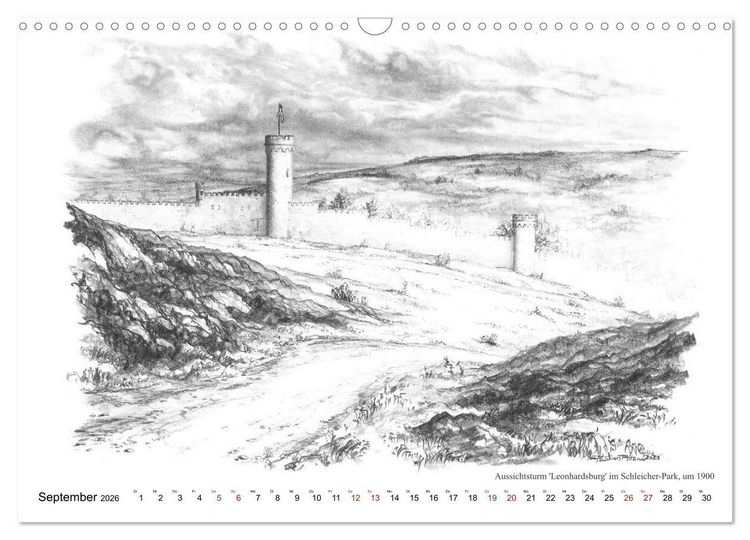 Produktbild: ZeitZeichnen - EinBlick in Stolbergs Geschichte (Wandkalender 2026 DIN A3 quer), CALVENDO Monatskalender