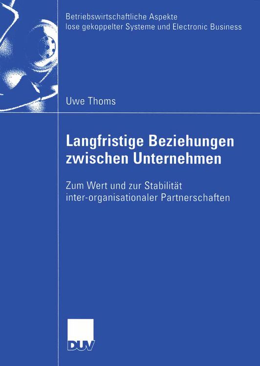 Produktbild: Langfristige Beziehungen zwischen Unternehmen