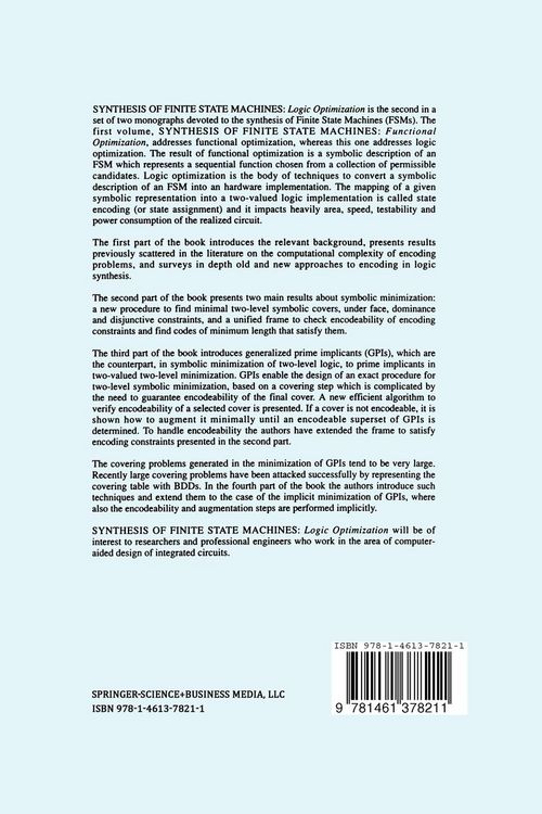Produktbild: Synthesis of Finite State Machines