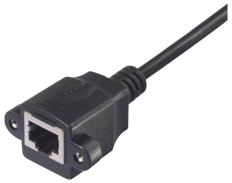 Produktbild: Renkforce RJ45 Netzwerk Adapterkabel [1x RJ45-Buchse 8p8c - 1x Klemmanschluss] 30cm Schwarz