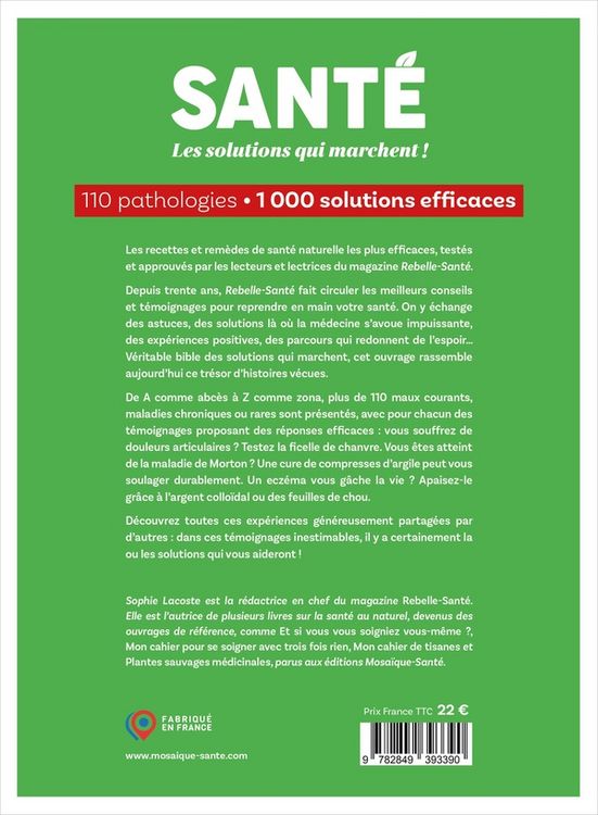 Produktbild: Sant&eacute; : les solutions qui marchent !