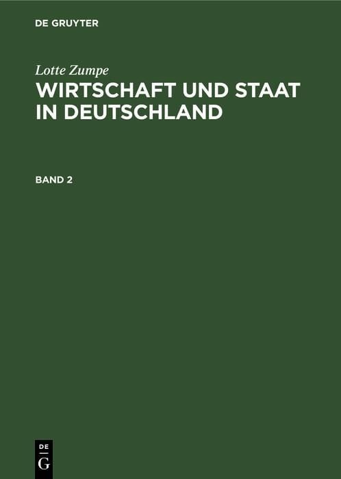 Produktbild: Wirtschaft und Staat in Deutschland w&auml;hrend der Weimarer Republik