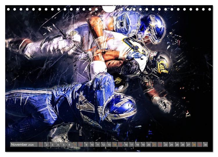 Produktbild: American Football - so cool (Wandkalender 2026 DIN A4 quer), CALVENDO Monatskalender