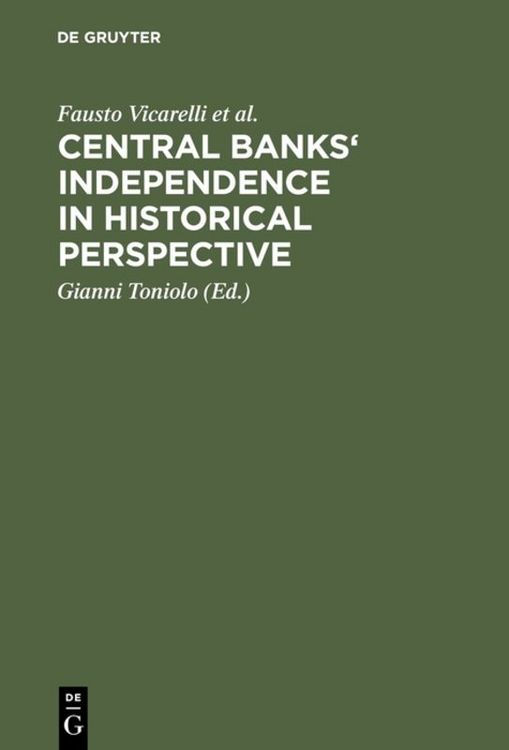 Produktbild: Central banks' independence in historical perspective