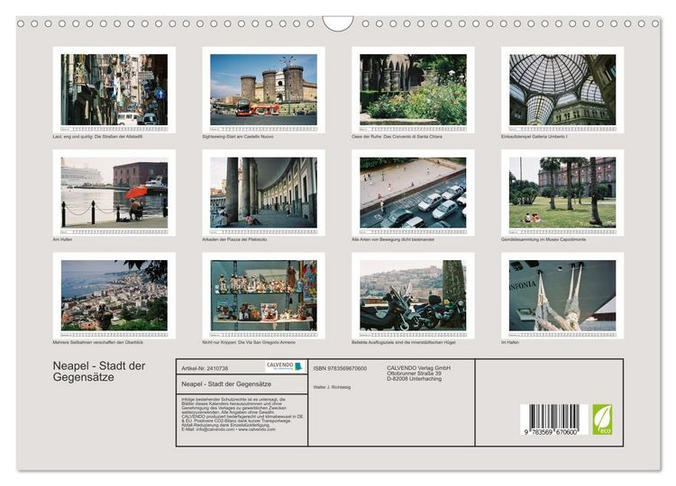 Produktbild: Neapel - Stadt der Gegens&auml;tze (Wandkalender 2027 DIN A3 quer), CALVENDO Monatskalender