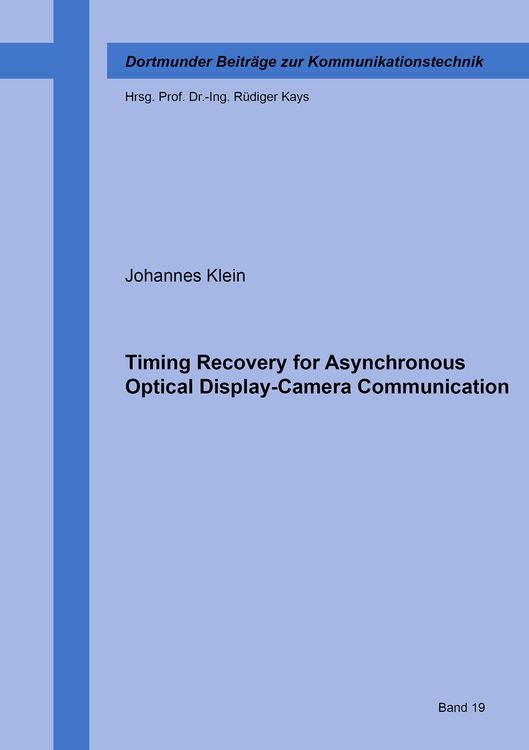 Produktbild: Timing Recovery for Asynchronous Optical Display-Camera Communication