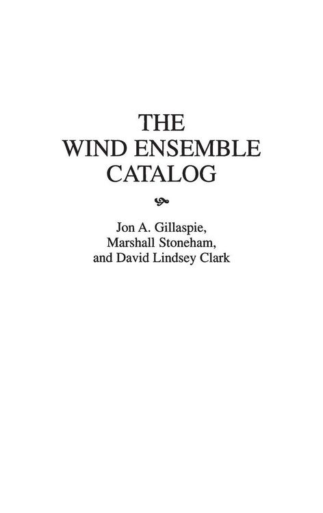 Produktbild: The Wind Ensemble Catalog