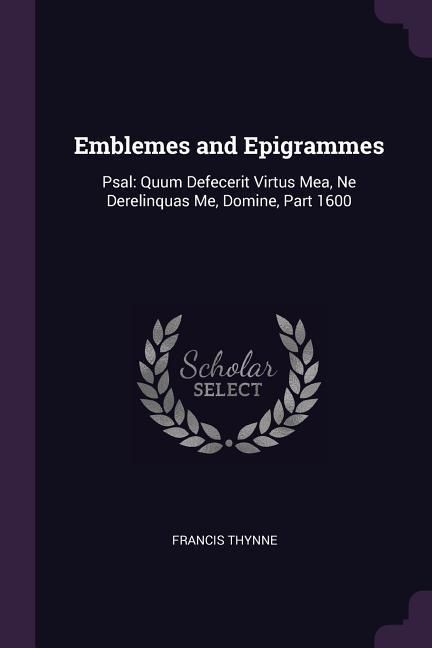 Produktbild: Emblemes and Epigrammes