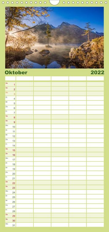 Produktbild: Familienplaner Meine Sicht der Alpen (Wandkalender 2022 , 21 cm x 45 cm, hoch)