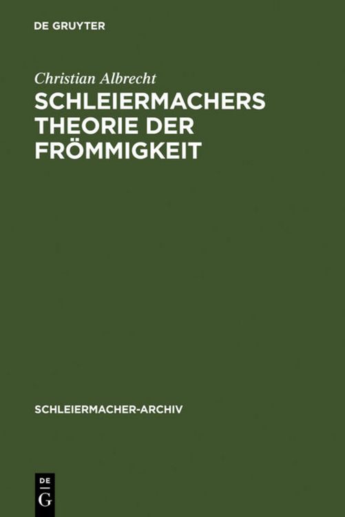 Produktbild: Schleiermachers Theorie der Fr&ouml;mmigkeit