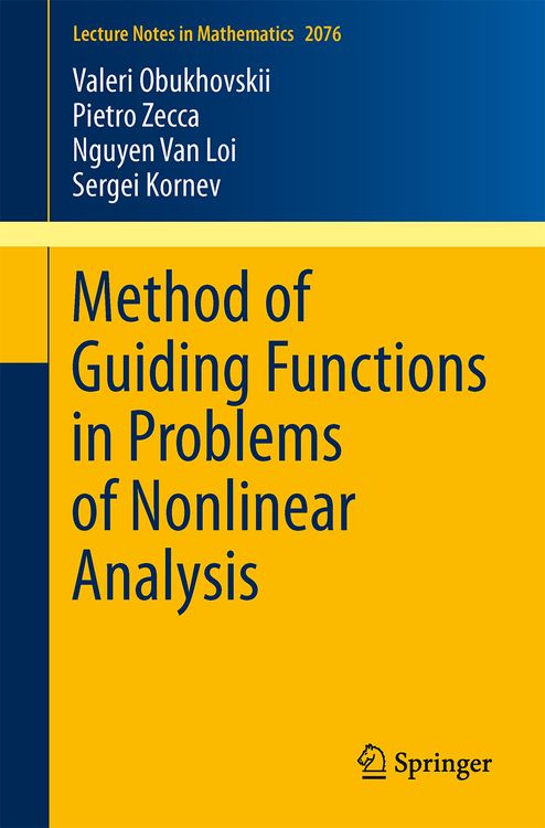 Produktbild: Method of Guiding Functions in Problems of Nonlinear Analysis