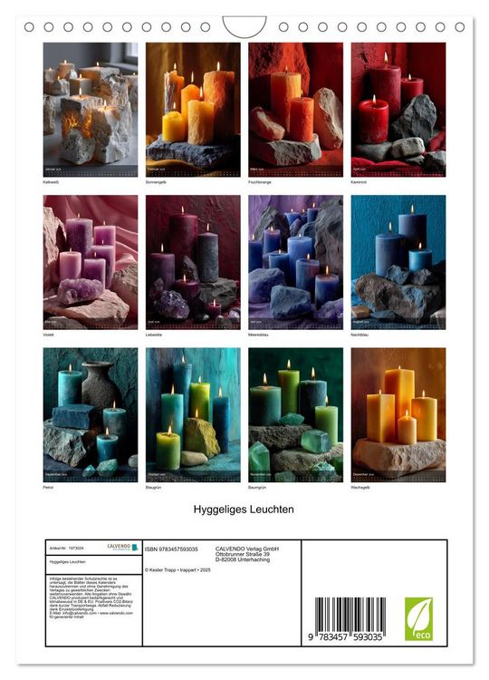Produktbild: Hyggeliges Leuchten (Wandkalender 2026 DIN A4 hoch), CALVENDO Monatskalender