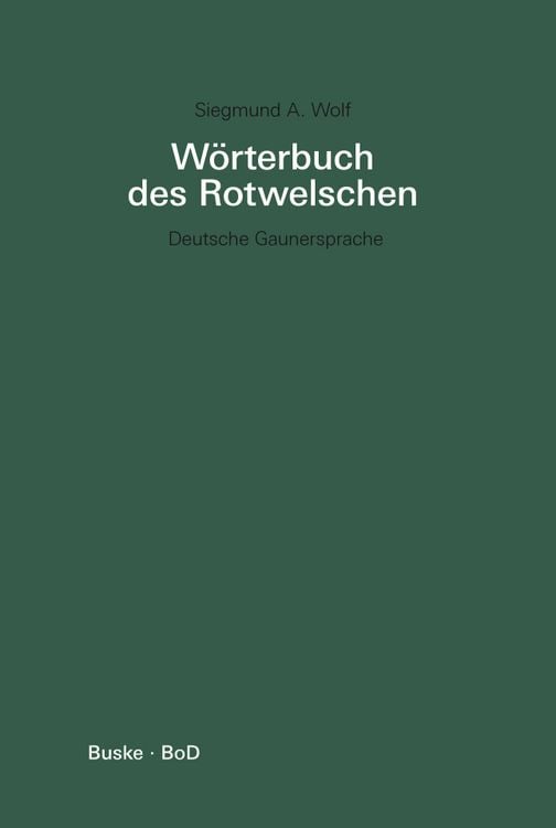 Produktbild: W&ouml;rterbuch des Rotwelschen