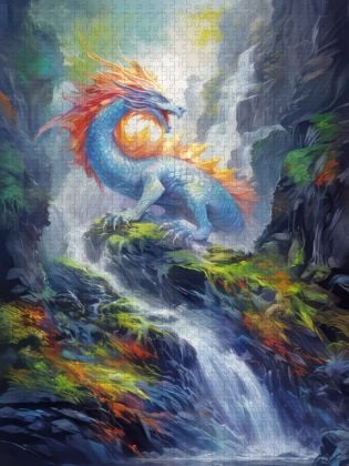 Produktbild: CALVENDO Puzzle Das Land der Drachenlegenden | 1000 Teile Lege-Gr&ouml;&szlig;e 64x48cm Foto-Puzzle f&uuml;r gl&uuml;ckliche Stunden