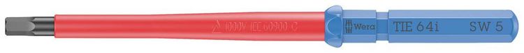 Produktbild: Wera Kraftform Kompakt VDE 64 i 5,0 x 157 mm TIE Elektriker Innen-Sechskant Wechselklinge 5.0 mm