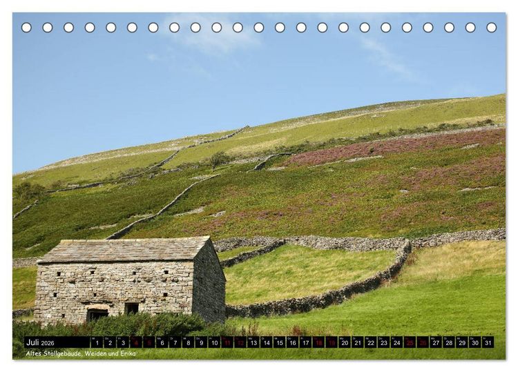 Produktbild: Traumhafte Yorkshire Dales (Tischkalender 2026 DIN A5 quer), CALVENDO Monatskalender