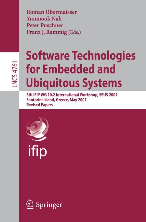 Produktbild: Software Technologies for Embedded and Ubiquitous Systems