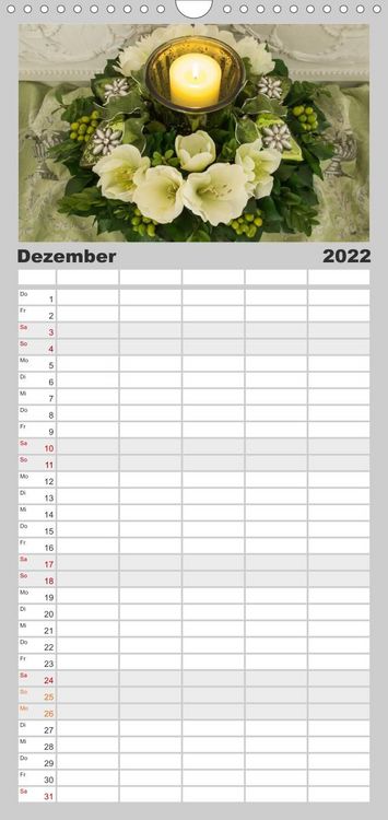 Produktbild: Familienplaner Raum f&uuml;r Blumen (Wandkalender 2022 , 21 cm x 45 cm, hoch)