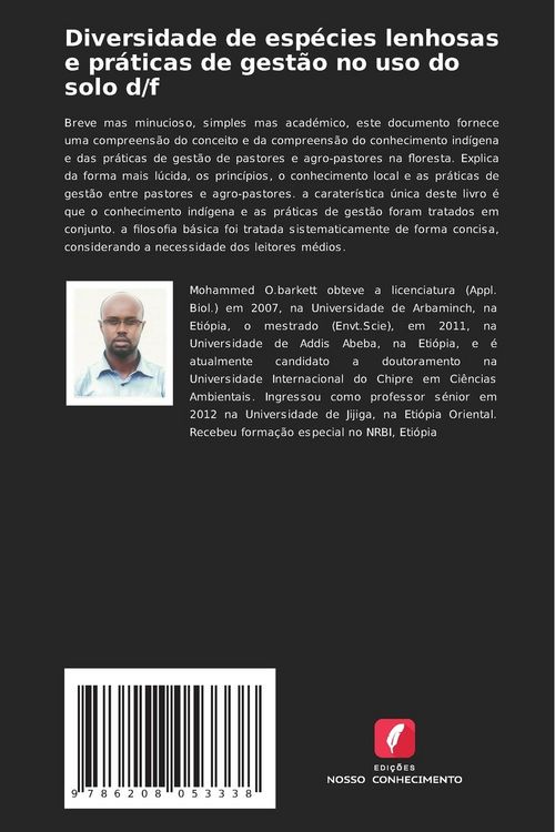 Produktbild: Diversidade de esp&eacute;cies lenhosas e pr&aacute;ticas de gest&atilde;o no uso do solo d/f