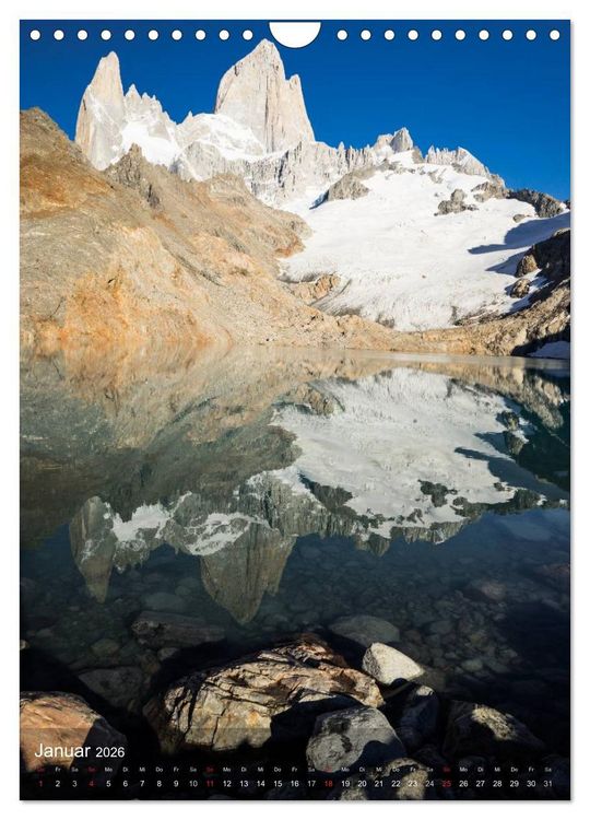 Produktbild: Majest&auml;tische Berge Cerro Fitzroy Patagonien (Wandkalender 2026 DIN A4 hoch), CALVENDO Monatskalender