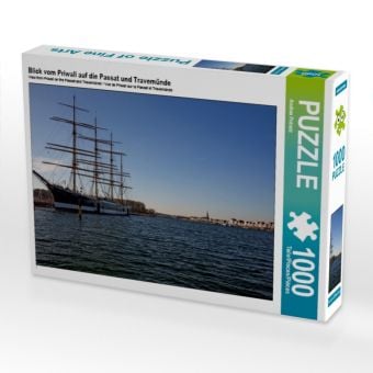 Produktbild: CALVENDO Puzzle Blick vom Priwall auf die Passat und Travem&uuml;nde | 1000 Teile Lege-Gr&ouml;&szlig;e 64 &times; 48 cm Foto-Puzzle f&uuml;r gl&uuml;ckliche Stunden