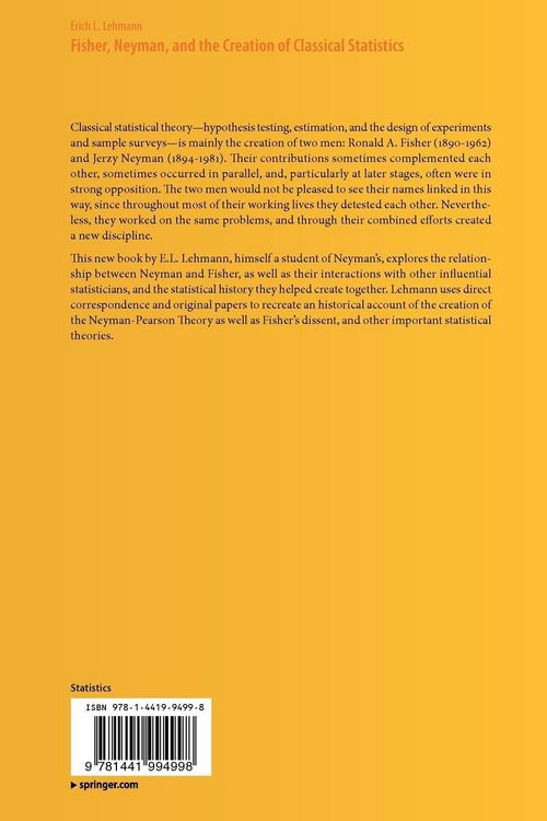 Produktbild: Fisher, Neyman, and the Creation of Classical Statistics