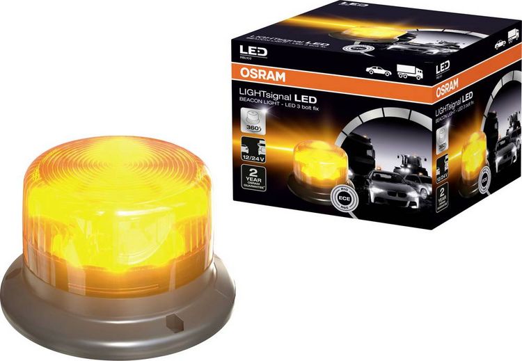 Produktbild: Osram Automotive Rundumleuchte Light Signal LED Beacon Light RBL102 12 V, 24 V &uuml;ber Bordnetz Schraubmontage Orange