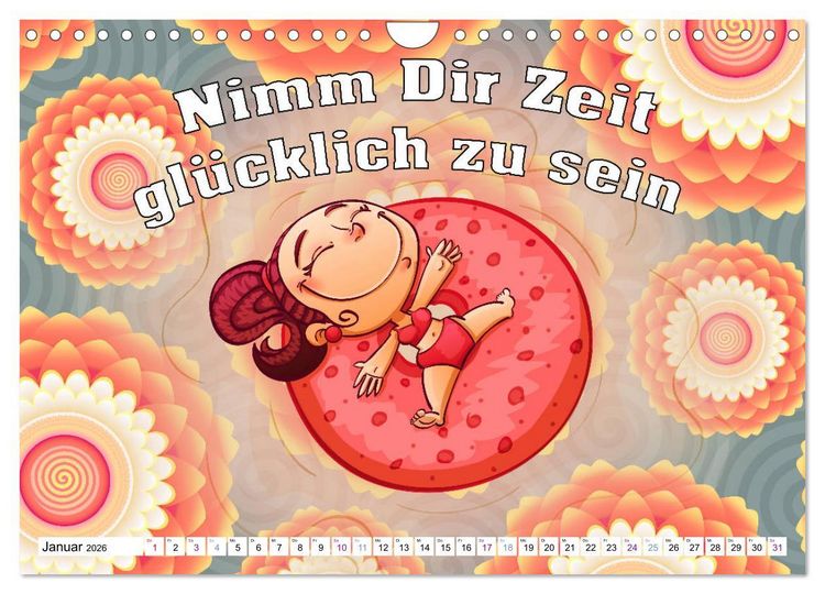 Produktbild: Spruchkalender - frech und bunt (Wandkalender 2026 DIN A4 quer), CALVENDO Monatskalender