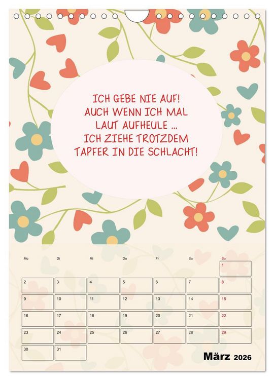 Produktbild: K&ouml;nigin &uuml;ber alles! Typokalender f&uuml;r starke Frauen (Wandkalender 2026 DIN A4 hoch), CALVENDO Monatskalender