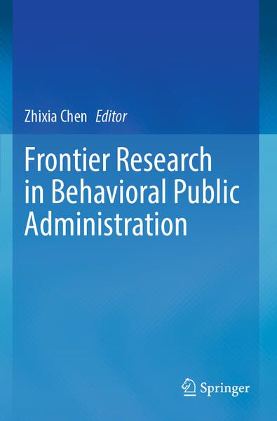 Produktbild: Frontier Research in Behavioral Public Administration