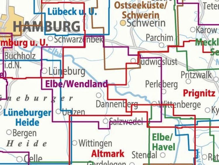 Produktbild: BVA ADFC Regionalkarte Elbe Wendland 1:75.000