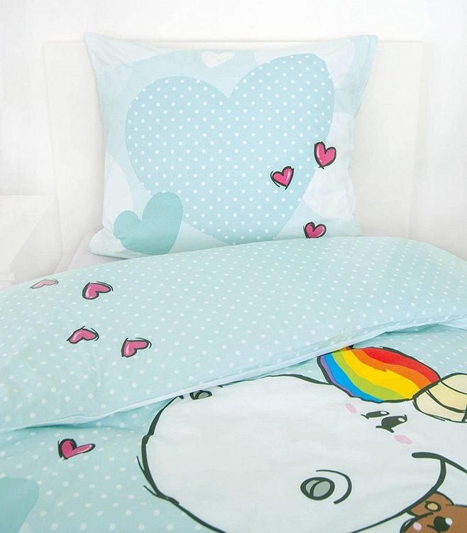 Produktbild: Herding 4401405050 - Pummel & Friends, Bettw&auml;sche-Set, Pummeleinhorn Kuschelzone, Baumwolle, 80x80/135x200 cm