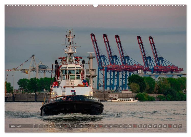 Produktbild: Hamburg Hafen (Wandkalender 2026 DIN A2 quer), CALVENDO Monatskalender