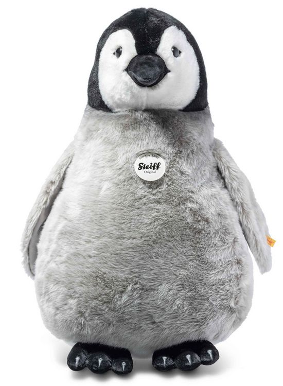 Produktbild: Steiff 075728 - Flaps Pinguin, stehend, grau, Pl&uuml;sch, 60 cm