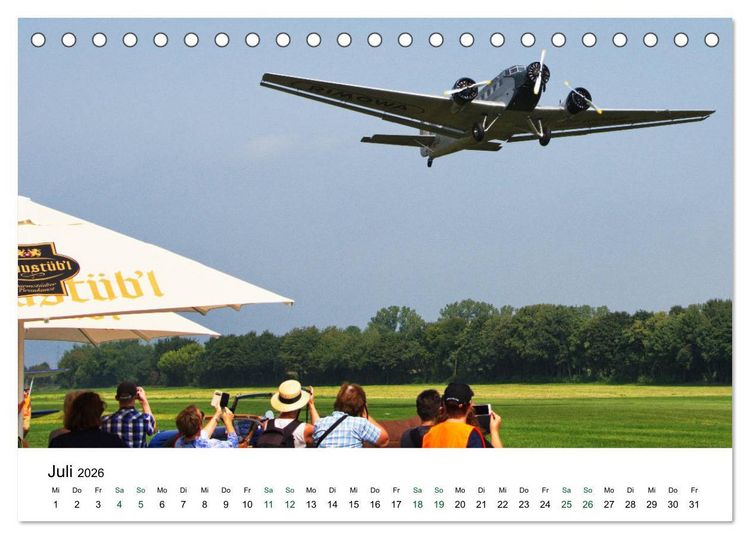 Produktbild: Junkers Ju 52 Die Legende (Tischkalender 2026 DIN A5 quer), CALVENDO Monatskalender